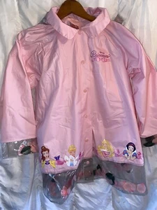 Abrigo de Lluvia Princesa De Colección Raro Disney Store Niñas 10/12 Pétalos de Rosa en Capucha/Fondo - Imagen 1 de 11