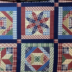 Joan Messmore Cheater Quilt Cotton Fabric for Quilt, Craft, Sew - 50"x44" - Picture 1 of 3