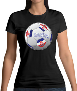 Croatia Football Flag Womens T-Shirt - Croatian - World Cup - Modric - Soccer