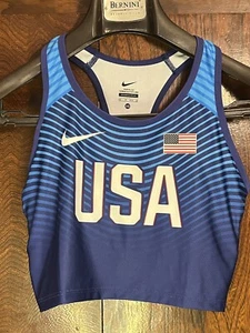 Nike Pro Elite Women’s Team USA Track & Field Pro Singlet Bra Size XS 898158-xxx - Picture 1 of 6