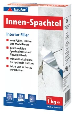 Baufan Enduit Intérieur 1 Kg Pour Remplir, Lisser Et Modéliser - Photo 1/4