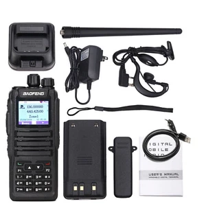 Baofeng DM-1701 Dual Band DMR/Analog 2 Way Radio with Earpiece Programming Cable - Picture 1 of 20