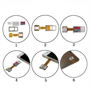 Mobile Hybrid Dual SIM Card Micro Adapter SIM-Extender for Android Nano to NAMO - Photo 1 sur 7