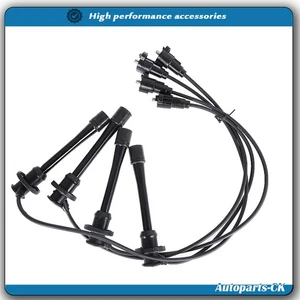 4x For Toyota 4Runner 2.7L Tacoma 2.4L Pickup Wires Spark Plug Wire Black - Picture 1 of 8