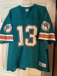 Vintage Logo 7 Miami Dolphins Dan Marino Size XL Football Jersey/Free Shipping! - Picture 1 of 2