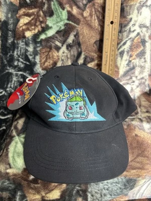 ¡NUEVO CON ETIQUETAS! De colección Pokemon Sombrero Correa Bulbasaur Nintendo 1999 Juvenil Talla Pikachu Foto 1 de 4