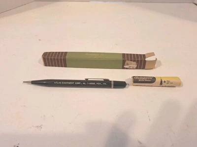 Lápiz mecánico de punto automático vintage nuevo en caja con papeles-Atlas Equipment Co. Foto 1 de 3