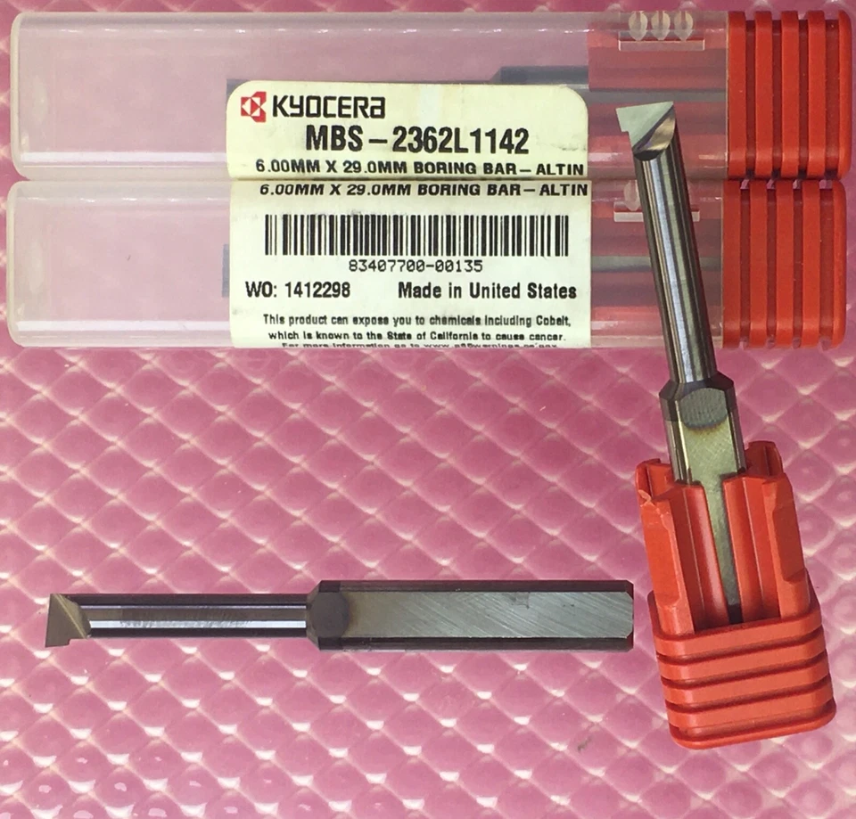 KYOCERA  MBS-2362L1142 Carbide R.H. Boring Bar; 8mm Shank; ALTiN🎯Machinist - Image 1 of 1