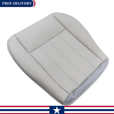 Fits 2005-2010 Chrysler 300C Limited Driver Bottom Leather Seat Cover Gray - Image 1 of 4