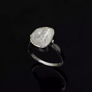 1.00 Ctw Diamond Polki Rose Cut Statement 925 Silver Ring Gift For Women - Picture 1 of 11