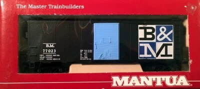 Mantua HO Scale P/N 734-530 40ft B&M Boxcar Boston & Maine car number BM 77023 - Image 1 of 3