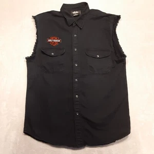 BD Biker Design Mens Harley Davidson Sleeveless Vest Sz.XL/Rebel By Choice 2003 - Picture 1 of 8