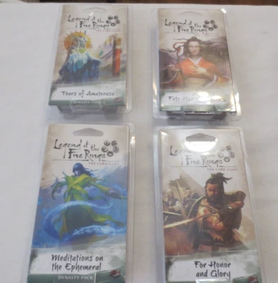 Legend Of The Five Rings - The Card Game - Lot Of 4 Dynasty Packs Foto 1 de 4