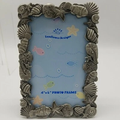 Sunflower Designs Under The Sea 4x6 Pewter Frame — 第 1/4 张图片