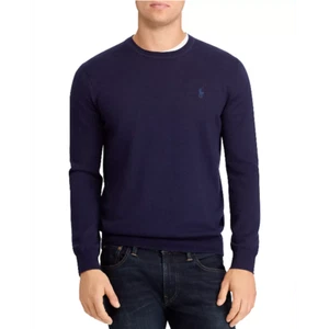 Polo Ralph Lauren Men Size M Washable Merino Wool Pony Logo Crewneck Sweater - Picture 1 of 8