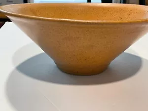 Vintage Haeger MCM Pottery Speckled Footed Bowl 4"h X10.5" Foil label #3989 USA - Picture 1 of 8