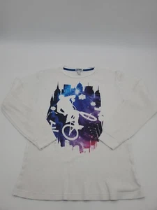 Old Navy T-shirt Long Sleeve Youth XL 14-16 White Graphic retro…#16161 - Picture 1 of 10