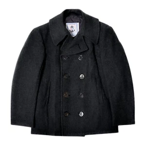 Sterlingwear, Classic Wool Blend Peacoat, Mens, Black, Made in USA - Picture 1 of 18