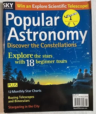 Popular Astronomy November 2010 Discover Constellations Beginner Star Magazine Foto 1 de 4