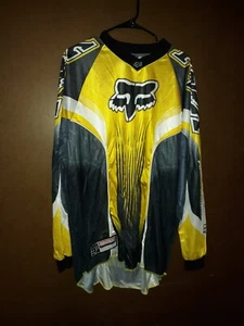 Vintage Yellow/Black FOX MOTORSPORTS Motocross Jersey XXL NEW Old Stock Wo/Tags. - Picture 1 of 18