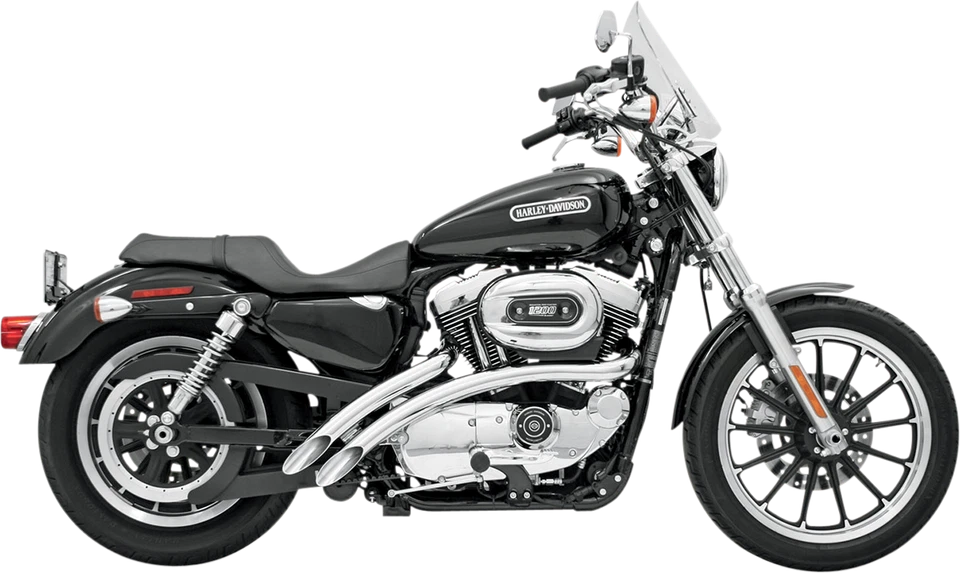Bassani Radial Sweeper Exhaust, Chrome Harley Sportster 883/1200 86-03 XL-FF12 - Image 1 of 1