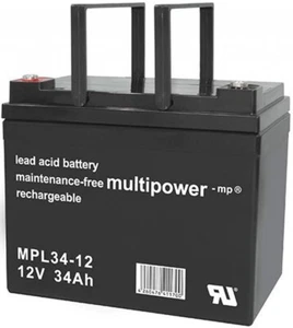 Multipower Blei-Akku MPL34-12 Pb 12V / 34Ah 10-Jahresbatterie - Bild 1 von 2