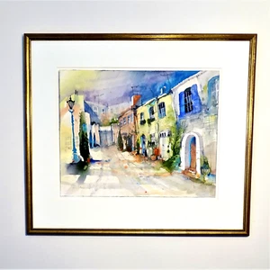 Original Aquarell Gemälde 2013 London Szene Bernhard Vogel signiert gerahmt Kunst - Bild 1 von 8