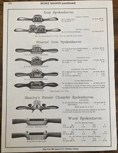 Book Clipping Photo Vintage Tools Spoke Shaves Wall Art - Picture 1 of 1