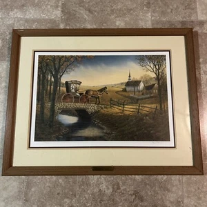 Professionally Framed Wall Art 1991 SAM TIMM Signed "Sunday Morning" 121/950 - Picture 1 of 14