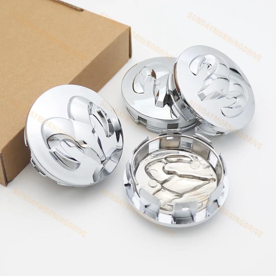For Ram 1500 Chrome Wheel Hub Center Caps Covers 63mm 2013-2019 - 4pc - Image 1 of 4