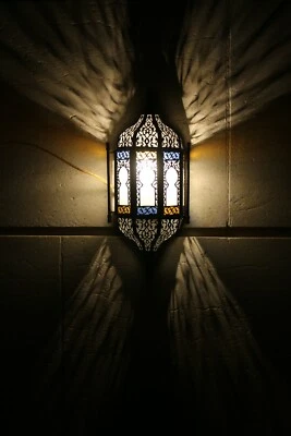 Antique ottoman Brass Lantern Islamic outdoor side-wall ligt Pendant Chandelier  - Image 1 of 4