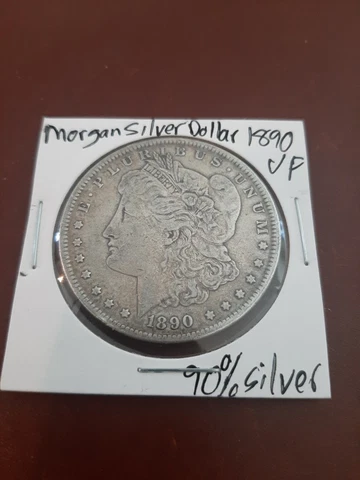 1890 MORGAN  SILVER  DOLLAR  90% NICE!! Cover