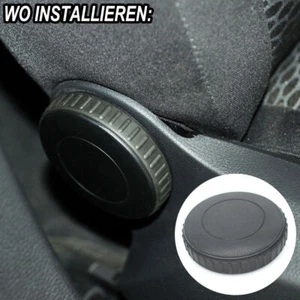 Für VW GOLF IV V PLUS VI Drehknopf Sitzlehnenverstellung Rückenlehne Schwarz - Bild 1 von 24