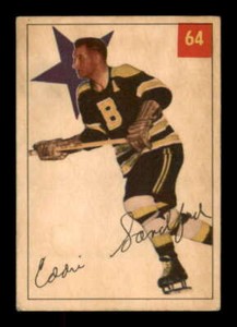 1954-55 Parkhurst #64 Ed Sandford VG/VGEX Bruins 543506