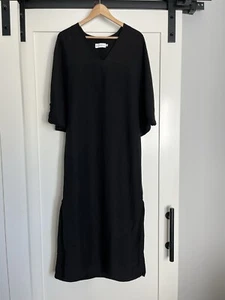 Ginger Linen Caftan / Dress - Black - Dolman Sleeve - Size M/L - Picture 1 of 8