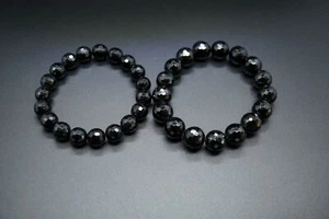 Natürlicher schwarzer Turmalin schwarzer Turmalin Armband facettiert Turmalin Armband - Bild 1 von 12