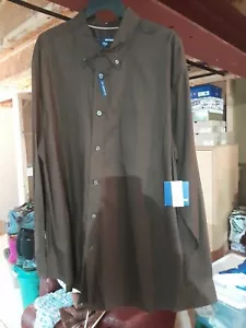 Basic Editions Men's Size L Button Down Shirt Long Sleeve Brown NWT - Picture 1 of 4