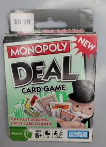 Nuevo 2008 Parker Brothers MONOPOLY OFERTA juego de cartas familiar 2-5 jugadores mayores de 8 años - Imagen 1 de 4