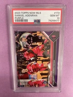 2023 Topps Now MLS Samuel Adeniran #172 RC Rookie-PURPLE 08/25 PSA 10 POP-2 (R5) - Image 1 of 4