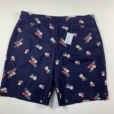 Pantalones Cortos Croft & Barrow Mujer Talla 20 Regular Floral Bermudas Tiro Medio Foto 1 de 4