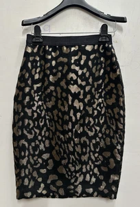 Ann Taylor Mujer Talla 0 Leopardo Animal Print Elástico Cintura Forrada Falda Lápiz - Imagen 1 de 8