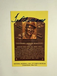 Ted Williams Hand Signed Autograph Hall Of Fame Postcard Boston Red Sox Beckett - Picture 1 of 4
