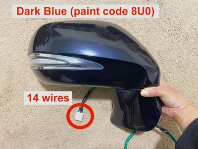 2010-2012 Lexus RX350 RX450h Passenger Side Right Mirror Dark Blue 14 wire 8U0 — 第 1/4 张图片