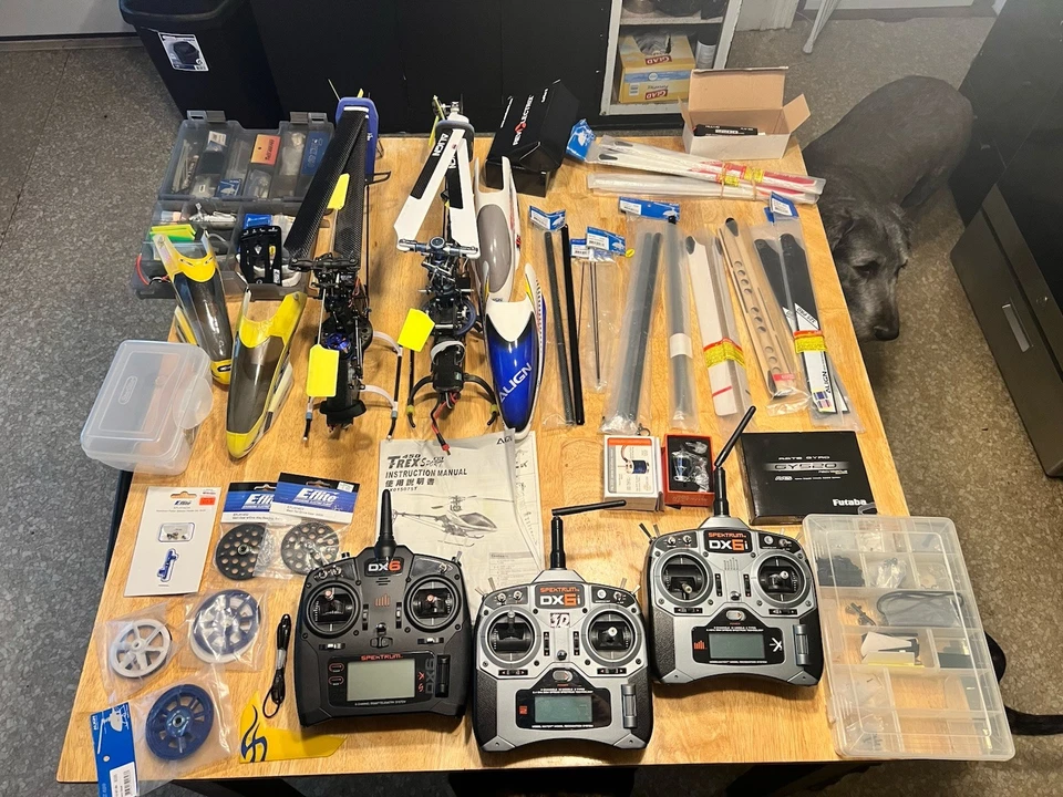 Align Trex 450, Eflite 400, 2x Spektrum DX6i, 1x DX6, Castle Creations, Parts - Image 1 of 4