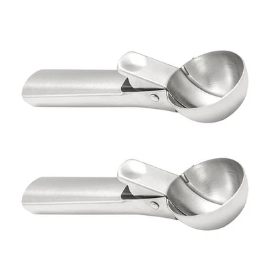 2pcs Creative Portable Ice Cream Scoops Fruit Scoops Scoop in acciaio inox - Immagine 1 di 4
