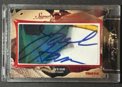 2012 Tristar Signa Cuts Hall of Fame Auto Red Jack Ham 5/5 Steelers HOF - Image 1 of 3