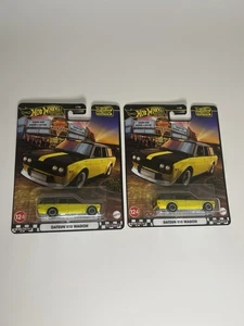 2025 Hot Wheels Datsun 510 Wagon #124 Yellow Car Culture Boulevard - Set of 2 - Picture 1 of 4