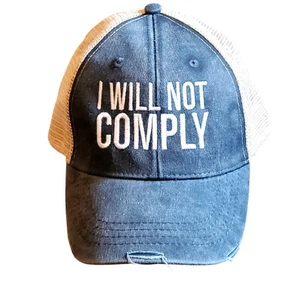 I Will Not Comply Hat Cap Adams Snapback - Picture 1 of 5