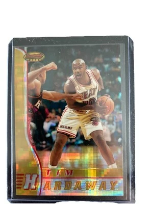 1998-99 Bowman’s Best Tim Hardaway #47 Atomic Refractor Miami Heat HOF - Image 1 of 2