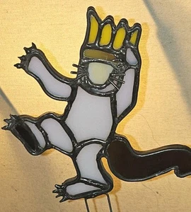 Stained Glass Where The Wild Things Are Max Handmade Flower Garden Plant Stake - Picture 1 of 7